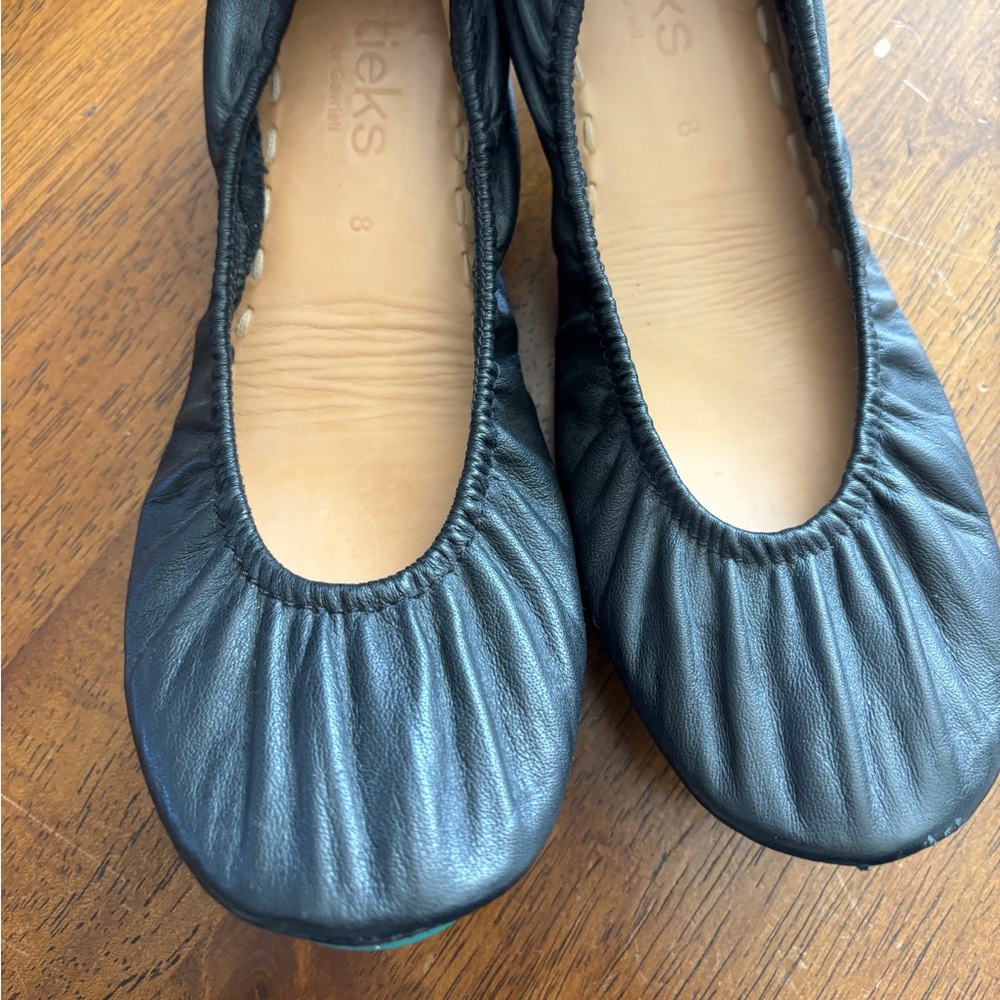 Tieks Black Leather Ballet Flats